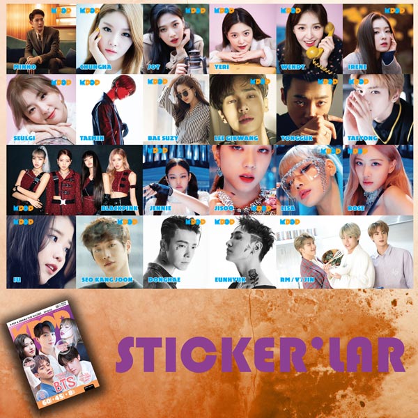 K-Pop&Drama Dergisi'nin 8. sayısı stickerları